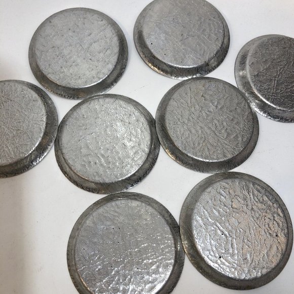 VTG Mid Century Norben 3" Aluminum Coasters MCM Lot of 8 - Picture 7 of 9